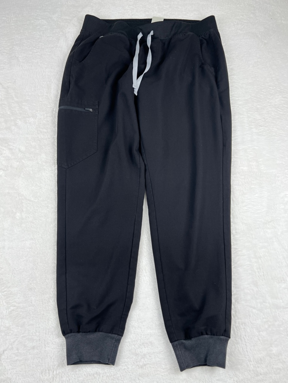 FIGS Zamora Jogger Scrub Pants High Waisted Black Size L